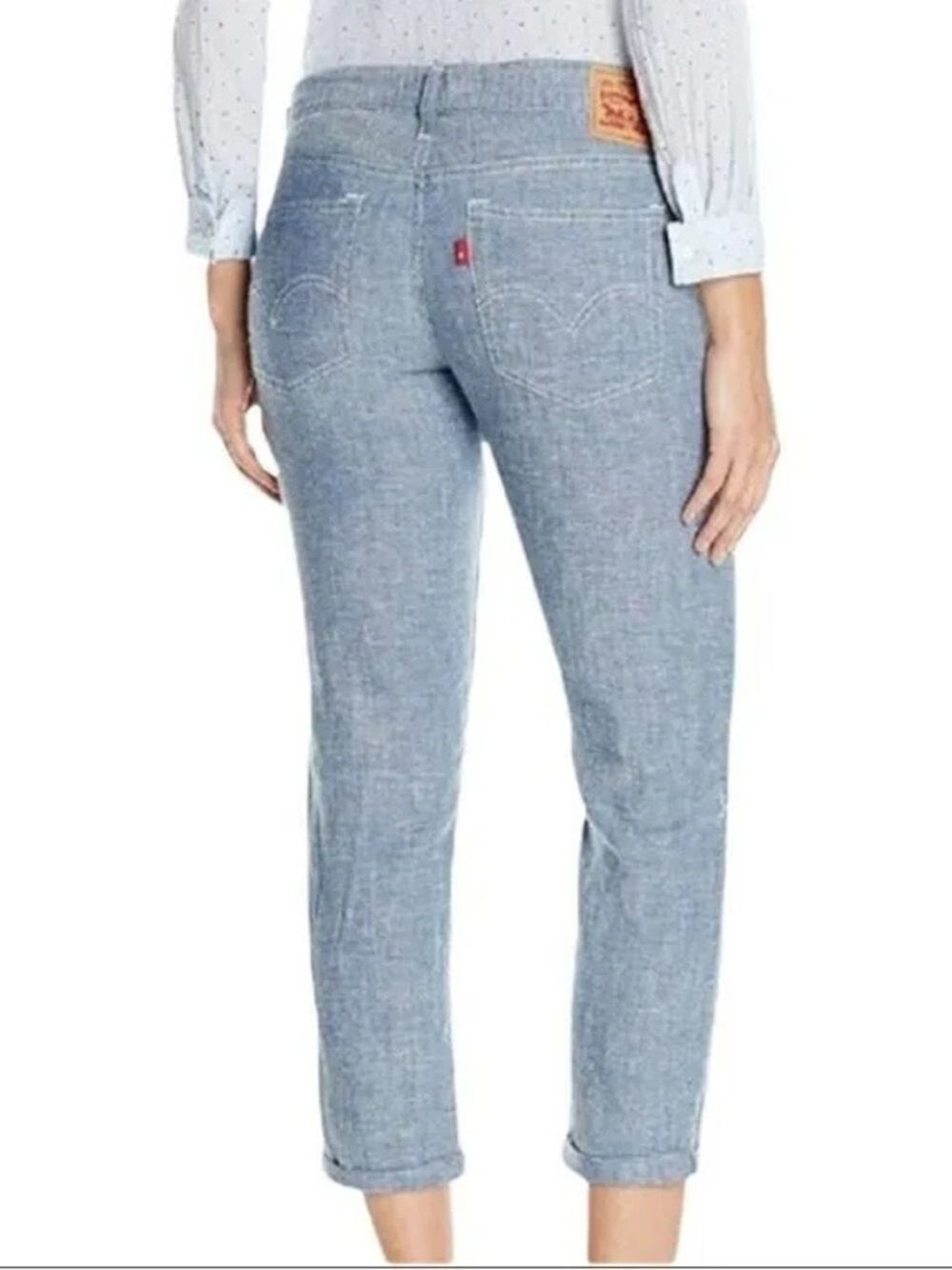 Levi's Slim Cropped Linen Blend Boyfriend Jeans size 30